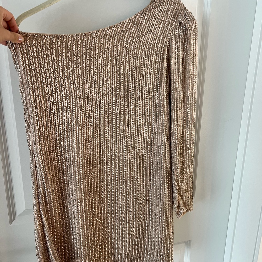 Parker sequined one shoulder dress